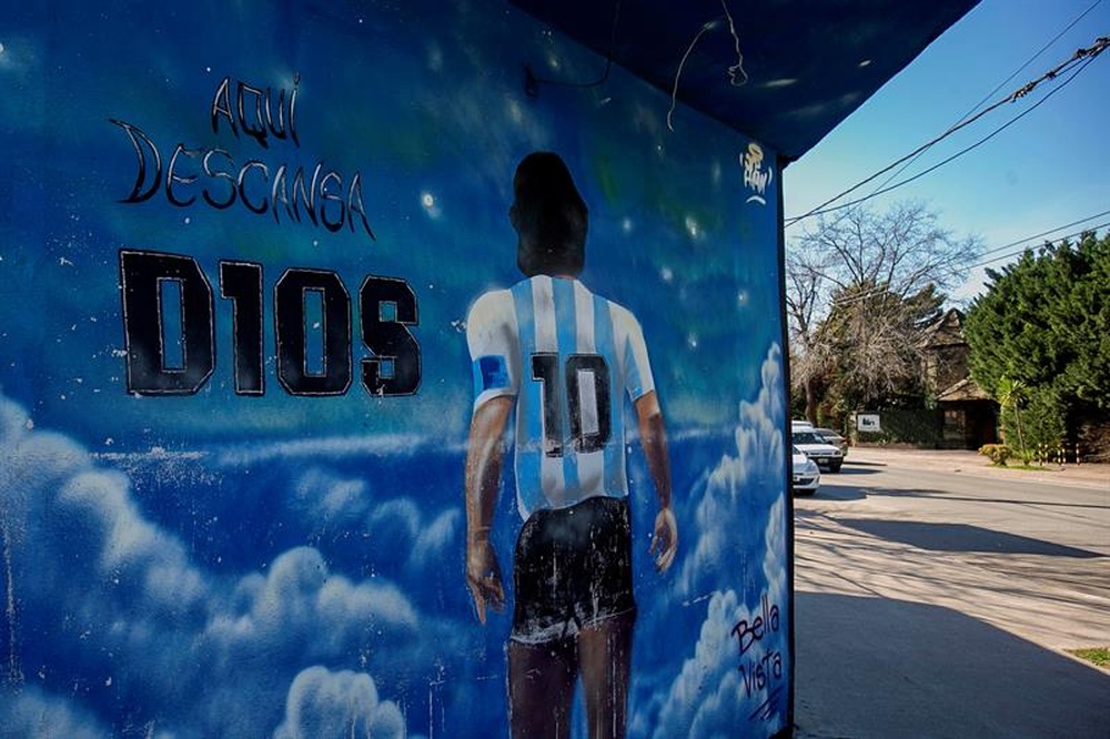 Así luce el barrio de Maradona. EFE