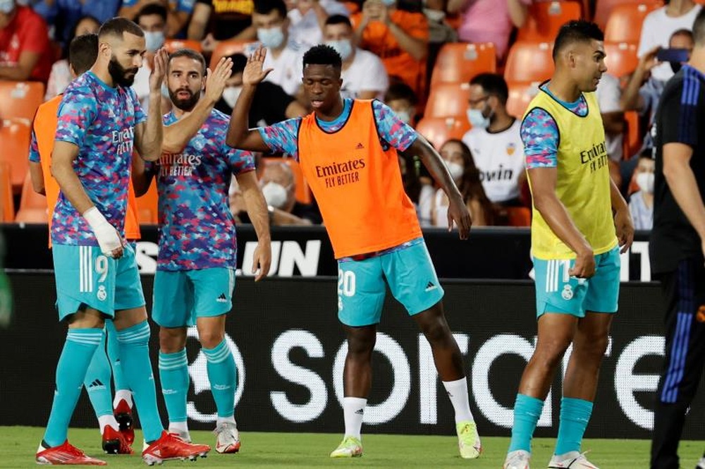 Benzema y Vinicius son la pareja de moda. EFE