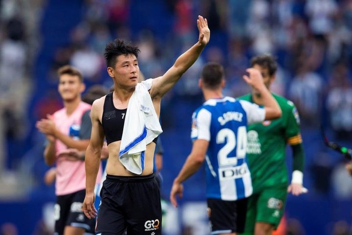 Un doblete con China despierta a Wu Lei de su letargo en el Espanyol