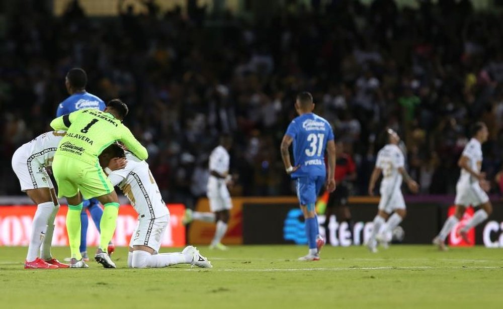 Pumas venció 4-3 a Cruz Azul. EFE