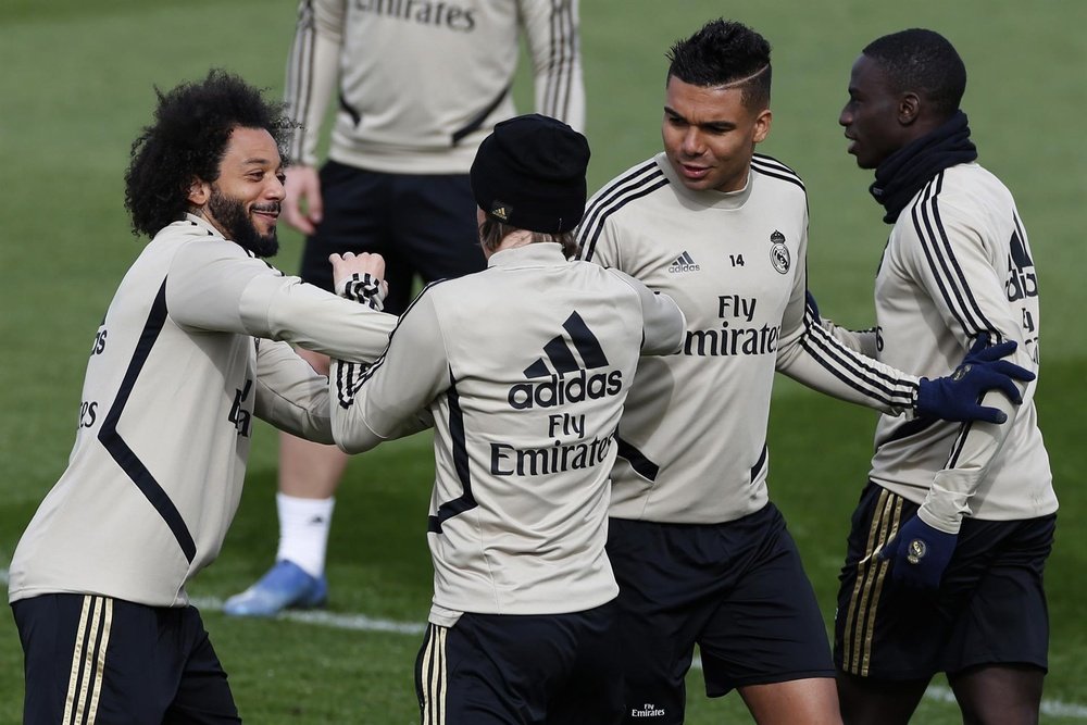 Nuevo entrenamiento del Real Madrid. EFE