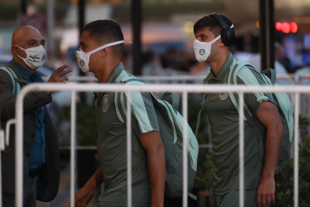 Palmeiras ya está en Uruguay. EFE