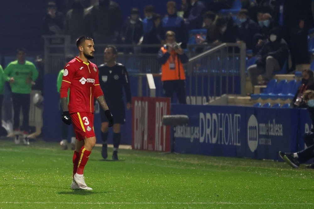Cabaco, señalado en el ridículo del Getafe. EFE