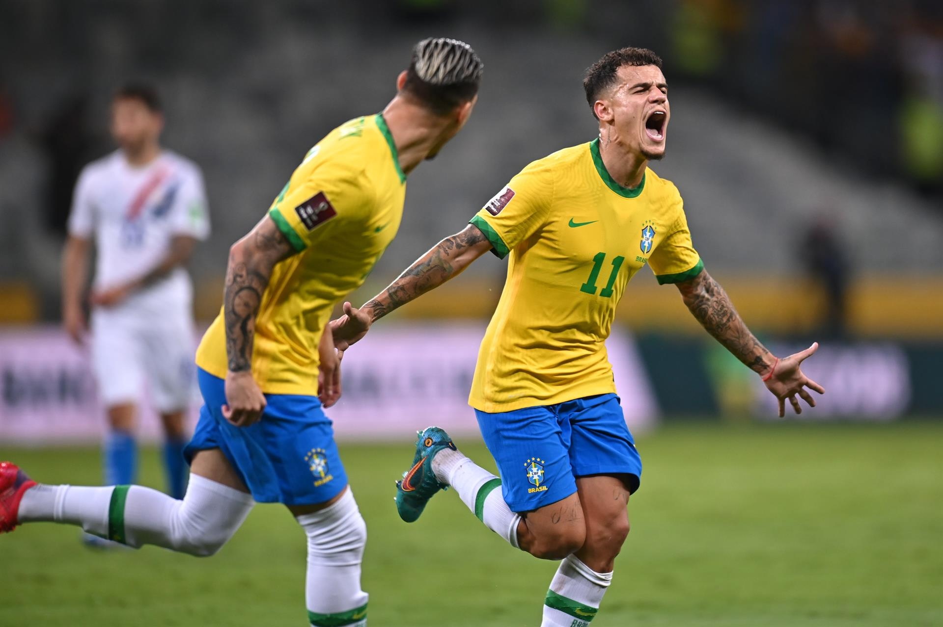 Coutinho marcó un golazo ante Paraguay. EFE