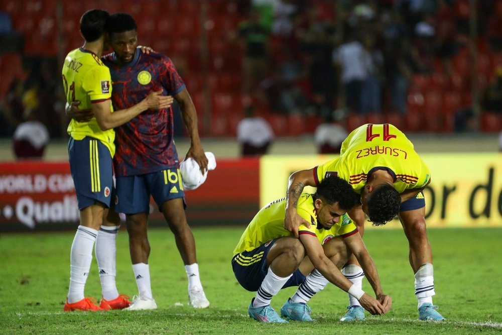 Colombia se quedó fuera del Mundial de Catar. EFE/Rayner Peña