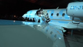 Presentado 'Tango D10S', el avión que homenajea a Maradona. EFE