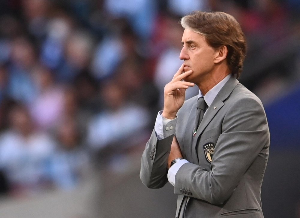 A Mancini le preocupa la falta de delanteros en Italia. EFE