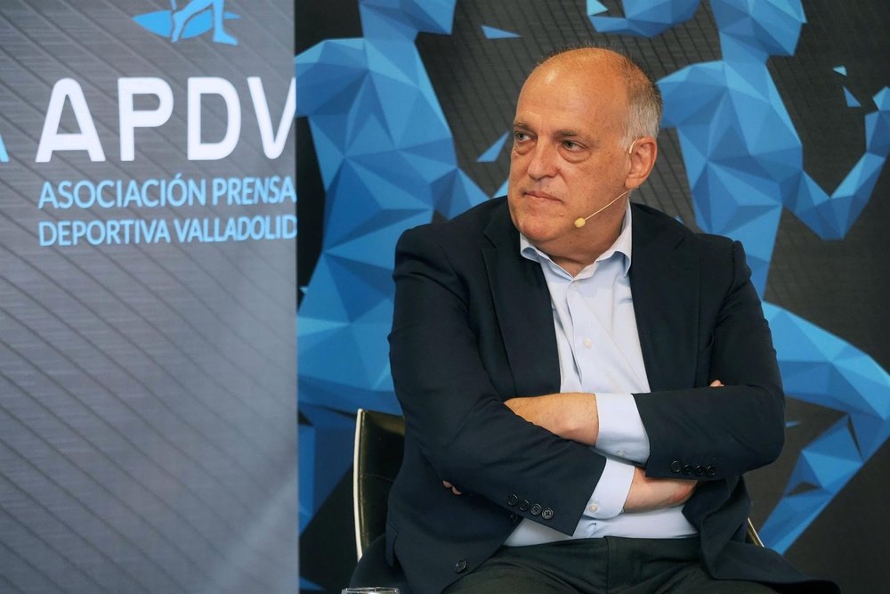 Javier Tebas criticó a Rubiales una vez más. EFE