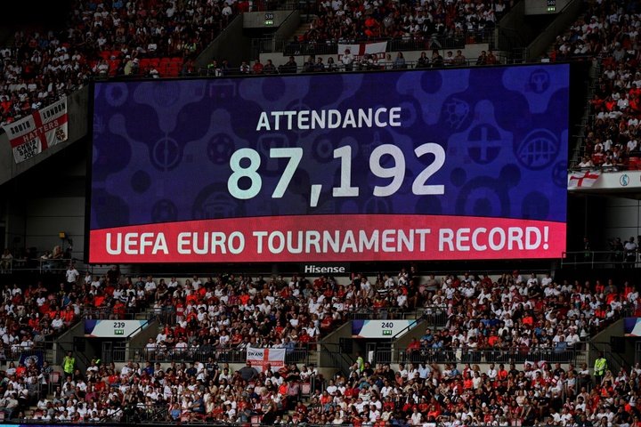 El Inglaterra-Alemania, la final con más público de la historia de la Eurocopa