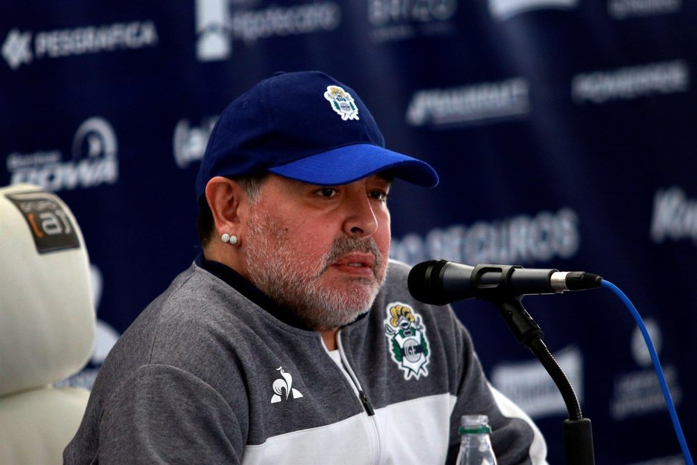 Diego Maradona fue entrenador de Gimnasia La Plata. EFE