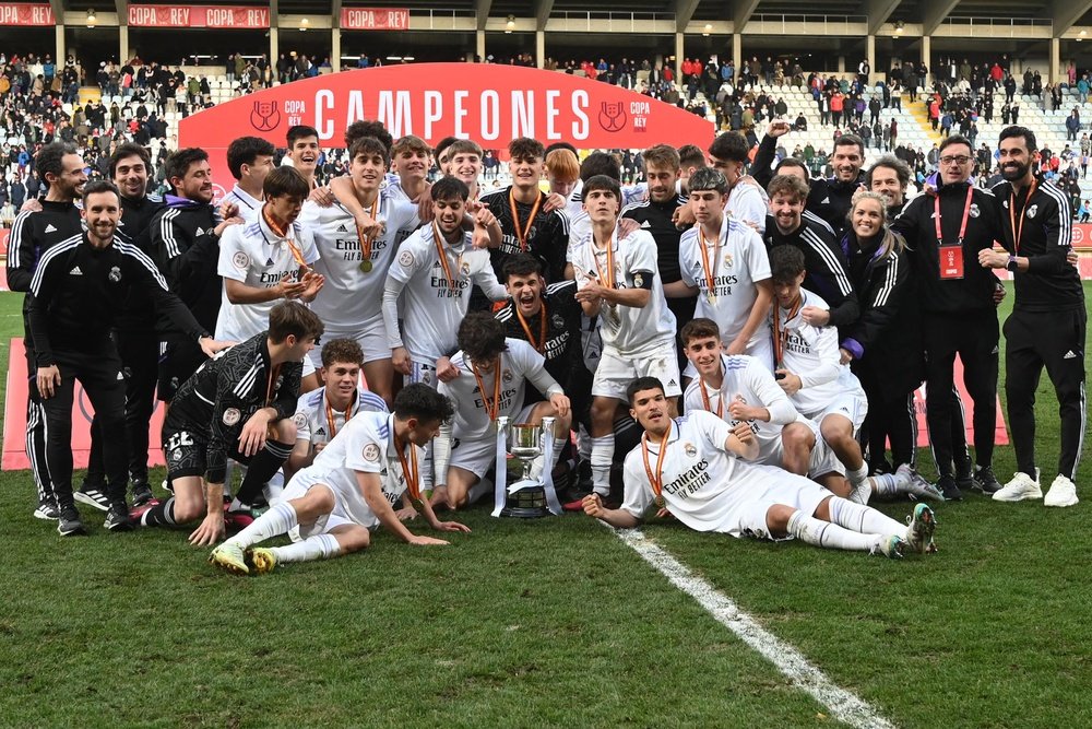 El Real Madrid se proclamó campeón de la Copa del Rey juvenil. EFE