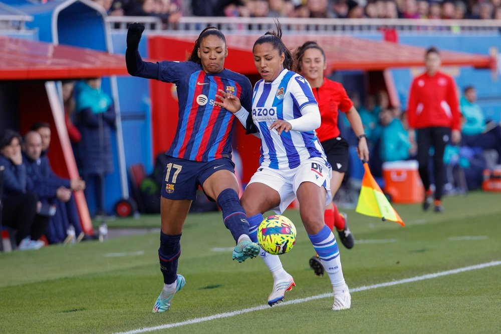 Salma Paralluelo dijo que espera estar a la altura de unos cuartos de Champions. EFE