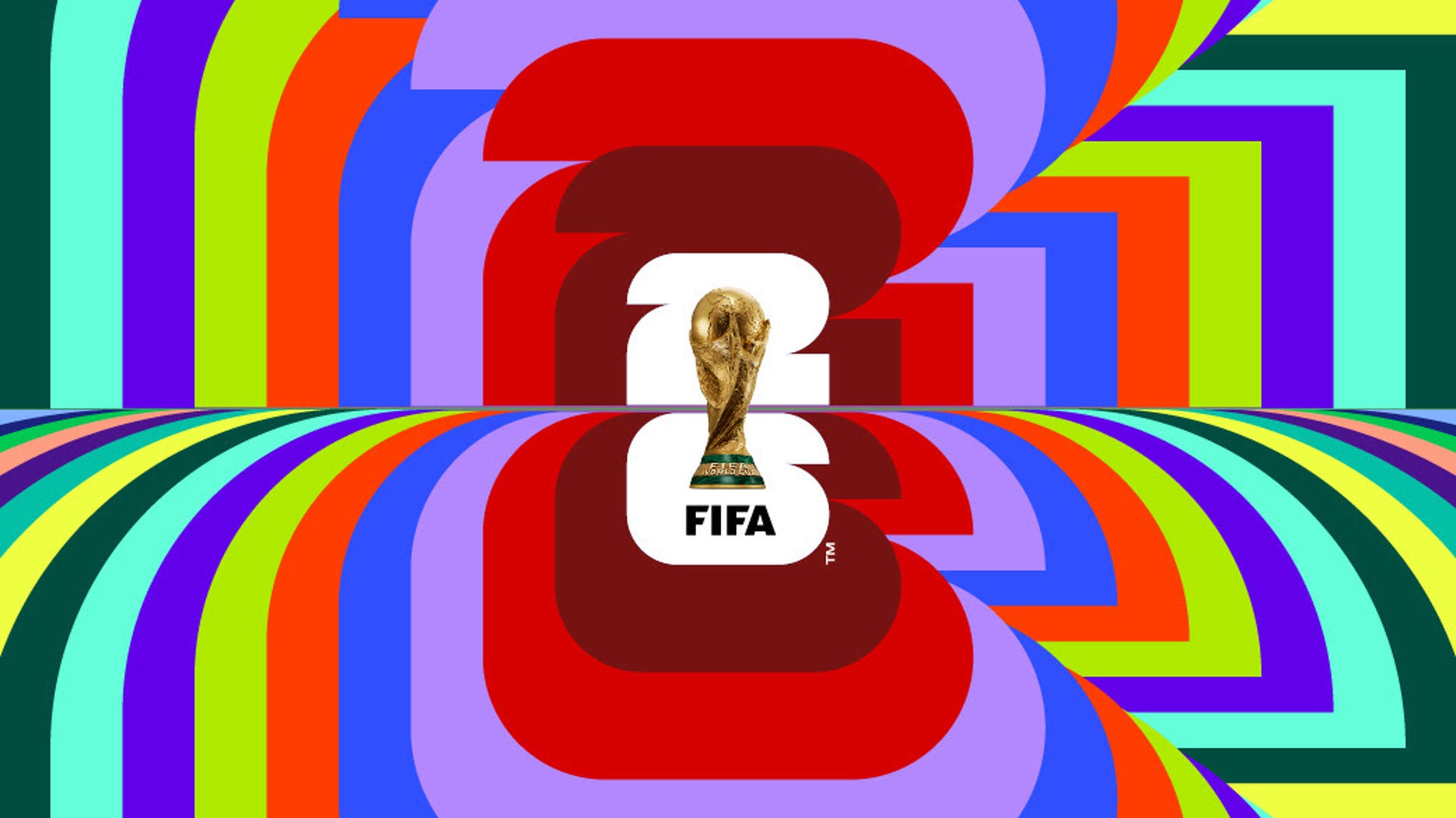 El vanguardista y extravagante diseño del logo del Mundial 2026. EFE
