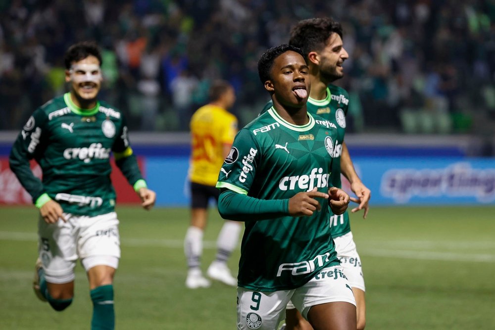 Endrick marcó el último gol de Palmeiras. EFE
