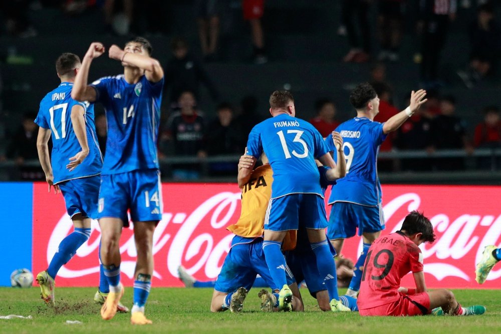 Italia se impuso por 2-1 a Corea del Sur y se medirá a Uruguay en la final. EFE