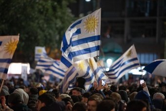 Uruguay salió en masa a las calles de Montevideo para celebrar el Mundial Sub 20 conseguido este domingo, en el que la 'Celeste' ganó a Italia por 1-0.