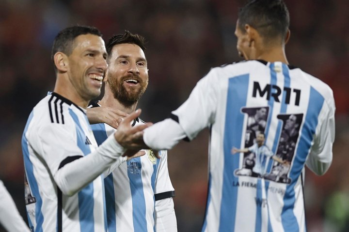 La despedida de Newell's a Maxi Rodríguez con Messi incluido