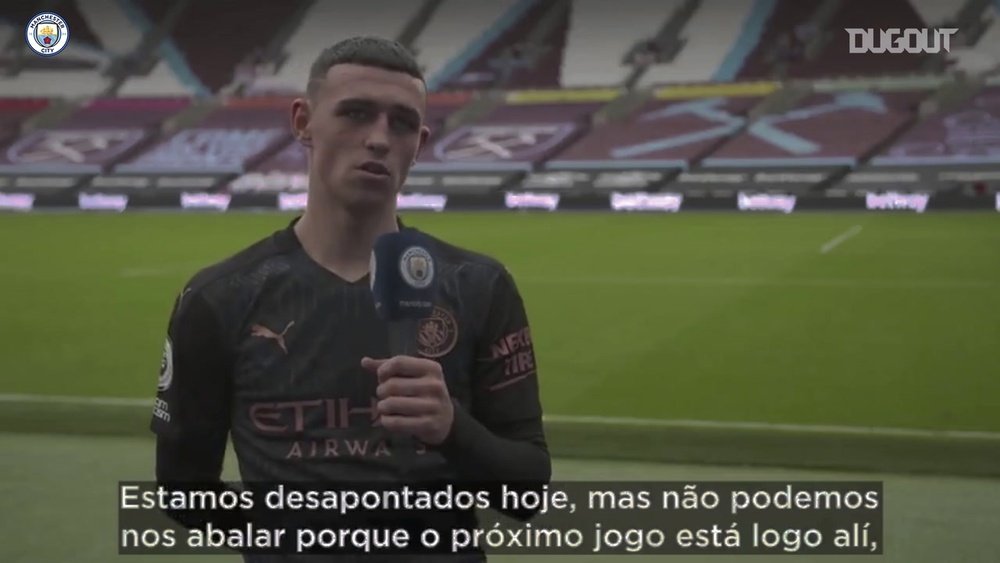 Phil Foden lamentou desfalques após empate. DUGOUT