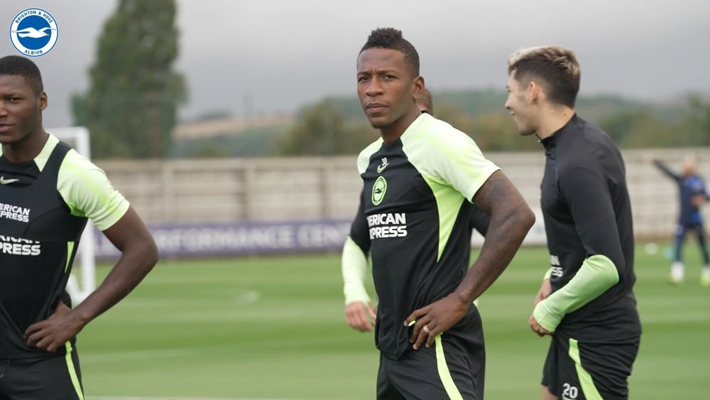 Brighton have been training ahead of the game with West Ham. DUGOUT