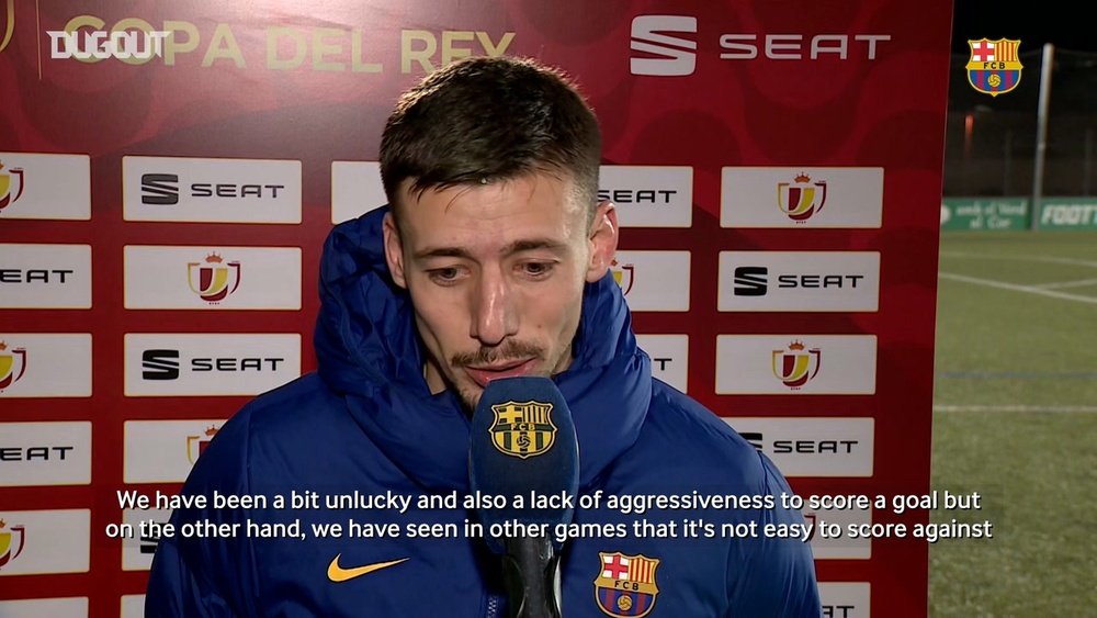 Clement Lenglet spoke after Barca's win over Cornella. DUGOUT