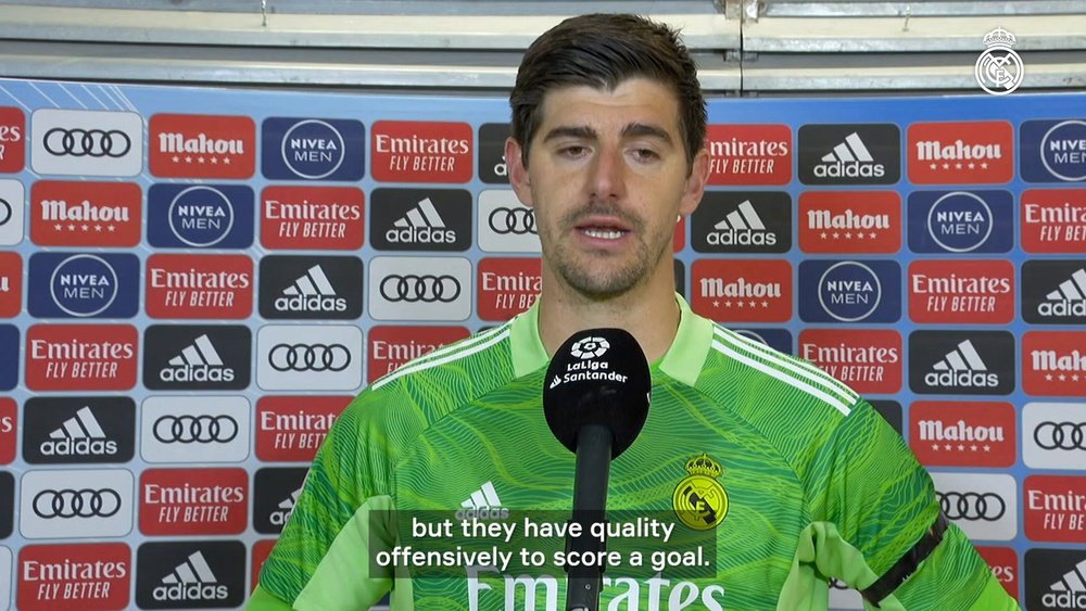 Thibaut Courtois praised his team after Real Madrid drew with Elche. DUGOUT