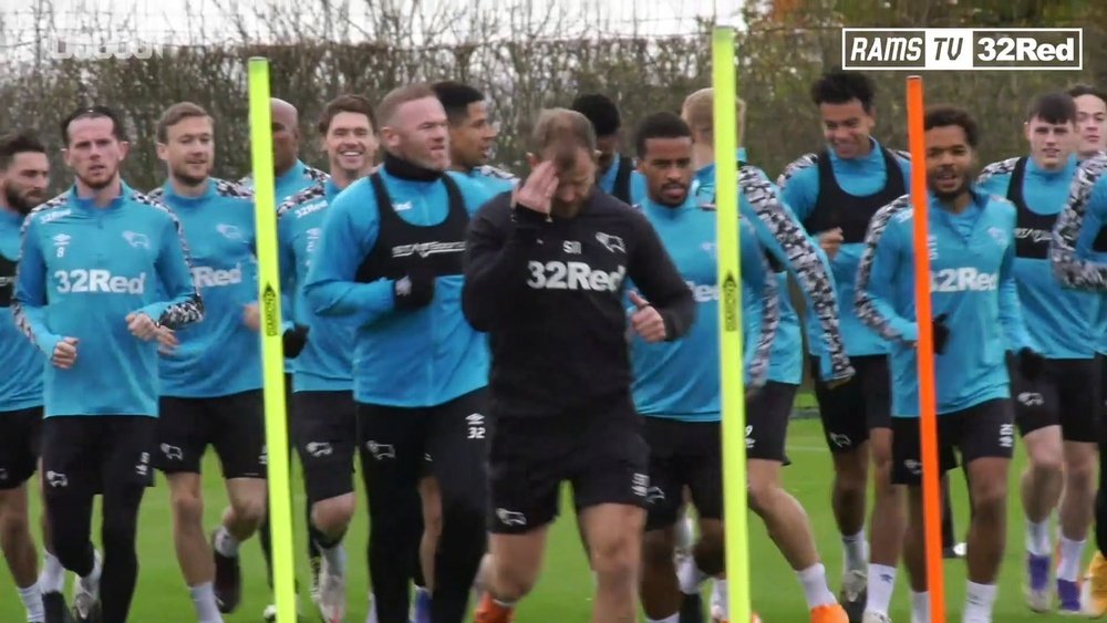 Rooney and Derby prepared for the match. DUGOUT