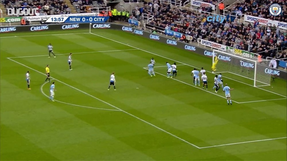 Sergio Aguero scored in Man City's draw with Newcastle. DUGOUT