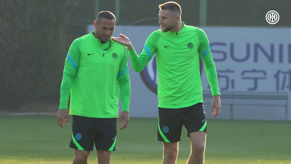 Inter have been preparing for the game with Sheriff. AFP