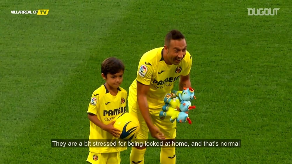 Santi Cazorla has been doing exercise at home during the lockdown period. DUGOUT