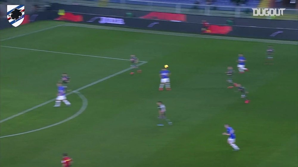 La rete di Quagliarella contro il Napoli. Dugout