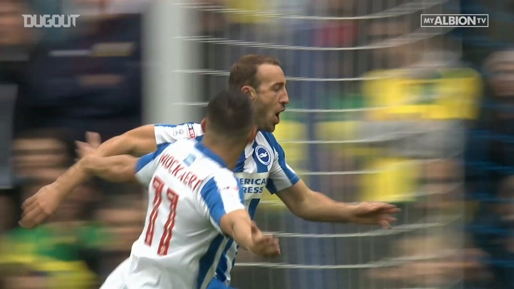 Glenn Murray scored three in Brighton's 5-0 win over Norwich. DUGOUT