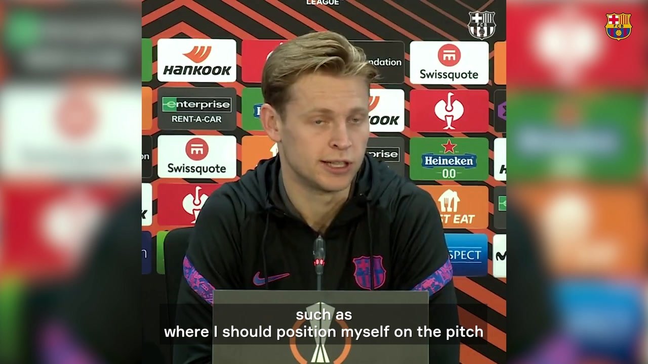 VIDEO: Frenkie de Jong on learning with Xavi and being favourites vs Galatasaray