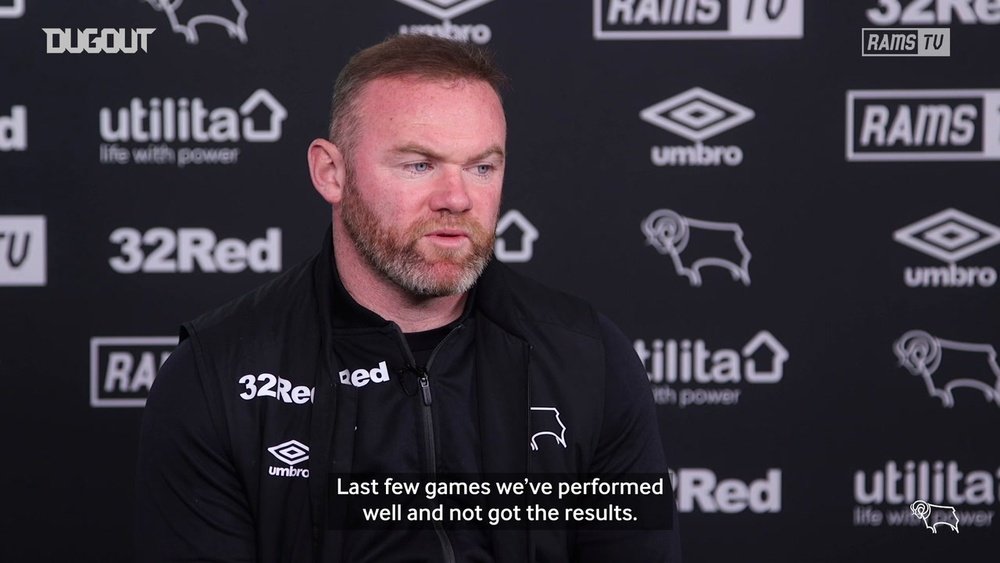 Wayne Rooney knows how important Derby's game is at Preston. DUGOUT