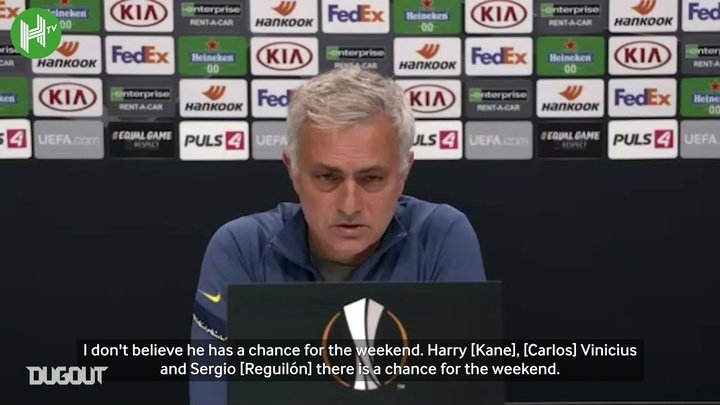 VIDEO: Mourinho discusses Kane's injury ahead of LASK Linz