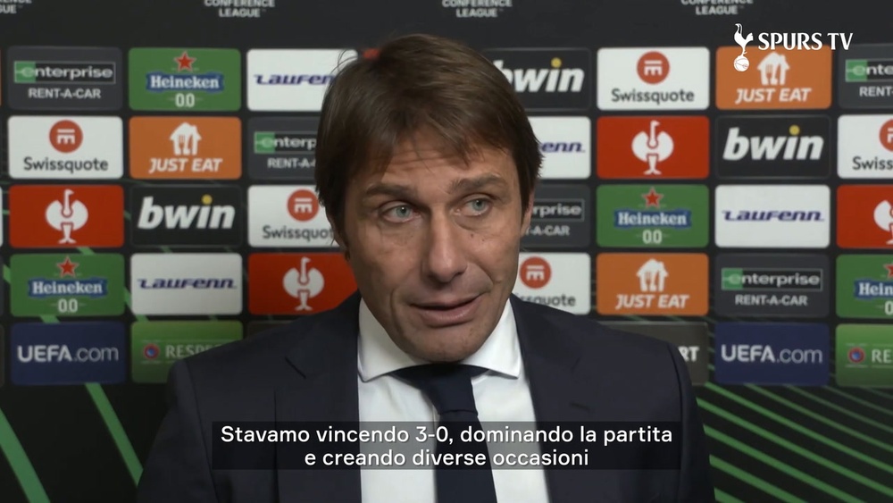 Conte commenta la partita contro il Vitesse. Dugout