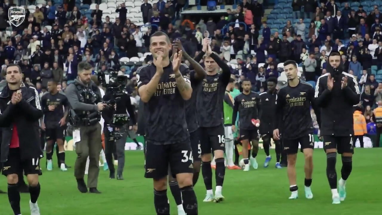 VIDEO: Behind the scenes - Saka wins chaotic match at Leeds