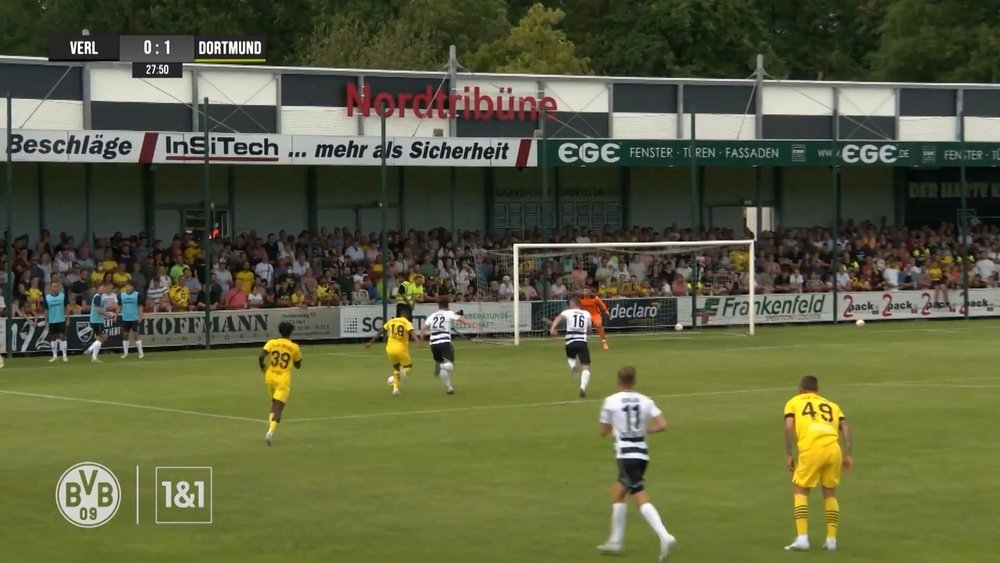 Dortmund thrashed Verl 0-5 in a friendly. DUGOUT