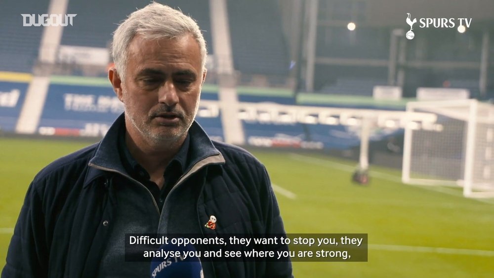 Mourinho analysed the game. DUGOUT