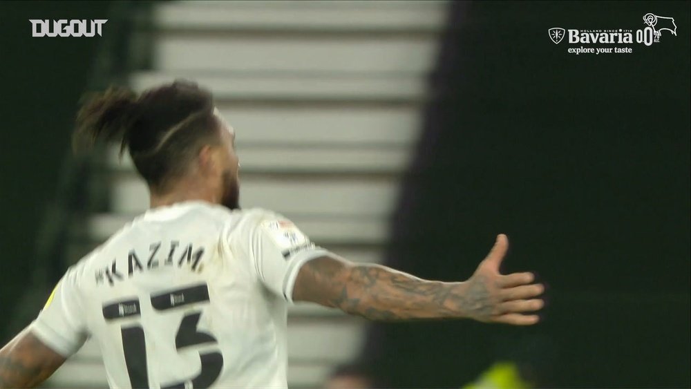 Colin Kazim-Richards got a leveller for Derby against Forest. DUGOUT