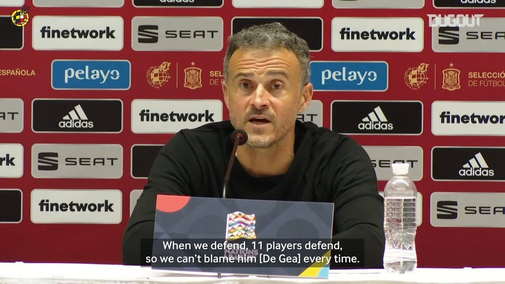 Enrique defended De Gea. AFP
