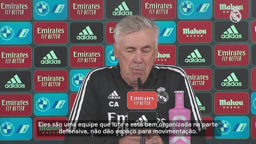Entrevista de Ancelotti sobre o confronto de LaLiga.Dugout