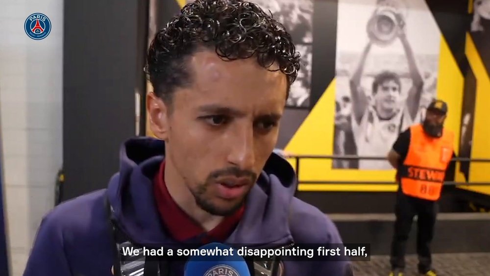 Marquinhos addressed PSG's narrow defeat against Dortmund. DUGOUT