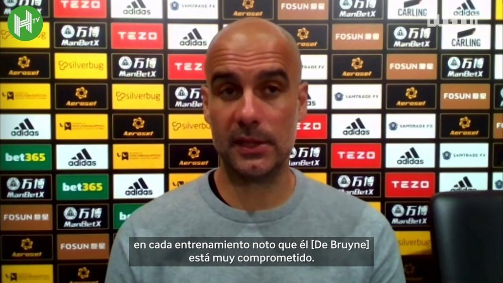 Los elogios de Guardiola a De Bruyne tras su enésima exhibición. Captura/Dugout