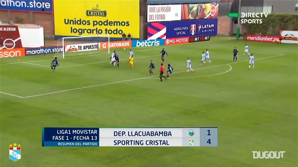 Sporting Cristal barrió a Deportivo Llacuabamba. DUGOUT