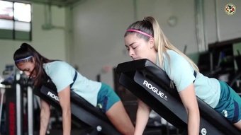 El América Femenil empieza la pretemporada en el gimnasio. DUGOUT
