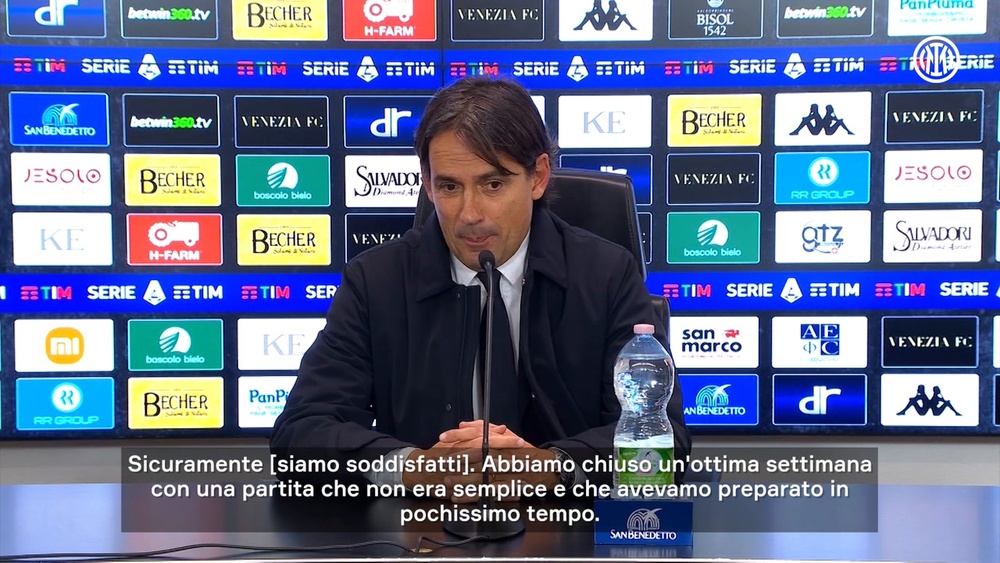 Inzaghi commenta la vittoria. Dugout