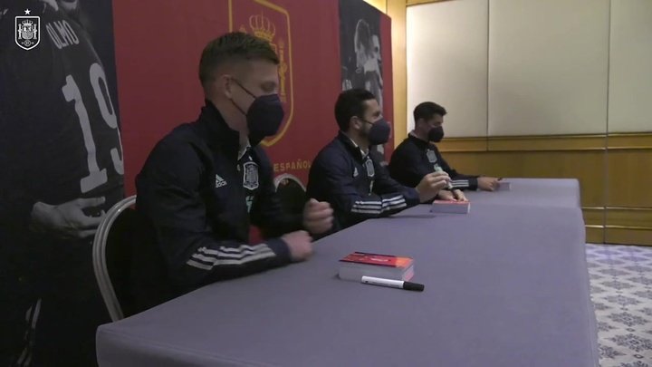 VÍDEO: el encuentro de Morata, Olmo y Koke con los fans