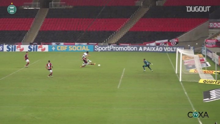 VÍDEO: Mattheus Oliveira marca para o Coritiba sobre o Flamengo no Maracanã; veja o gol