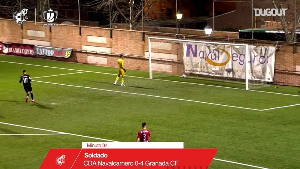 Roberto Soldado scored a sensational chip for Granada at Navalcarnero. DUGOUT