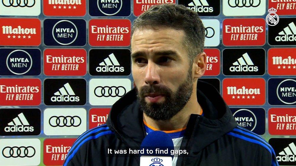 Real Madrid's Dani Carvajal spoke after beating Alaves. DUGOUT